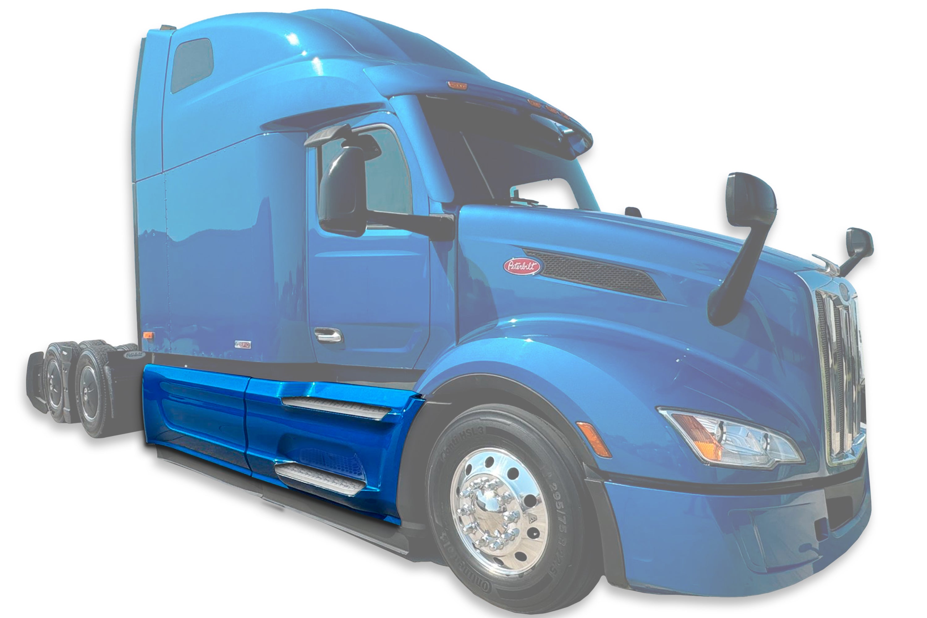 Front and Rear Side Panels with Brackets Passenger 2022+ Peterbilt