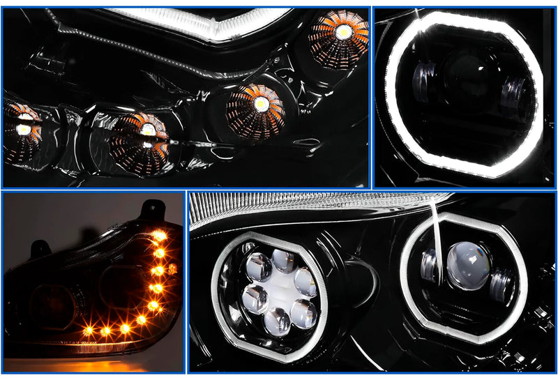 Headlight Full LED Black Driver 2013-2021 Kenworth T680