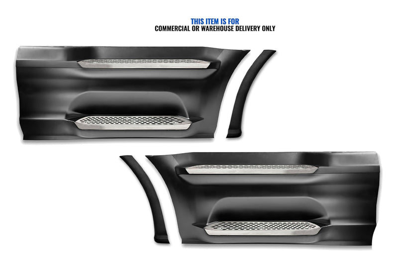 Front Step Side Panels w/Brackets, Upper & Lower Metal Steps, Extensions Set 2022+ Peterbilt 579