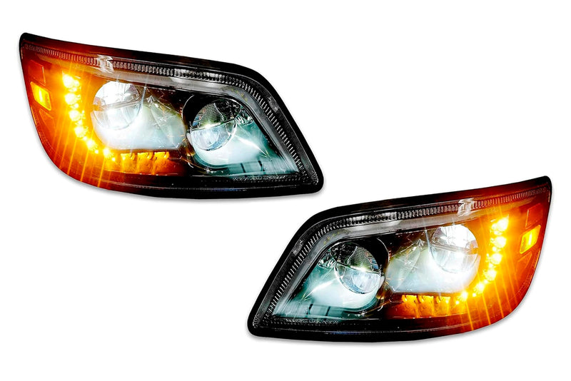 Headlights LED 12V Black Set 2014-2016 Hino
