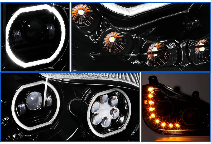 Headlight Full LED Black Passenger 2013-2021 Kenworth T680