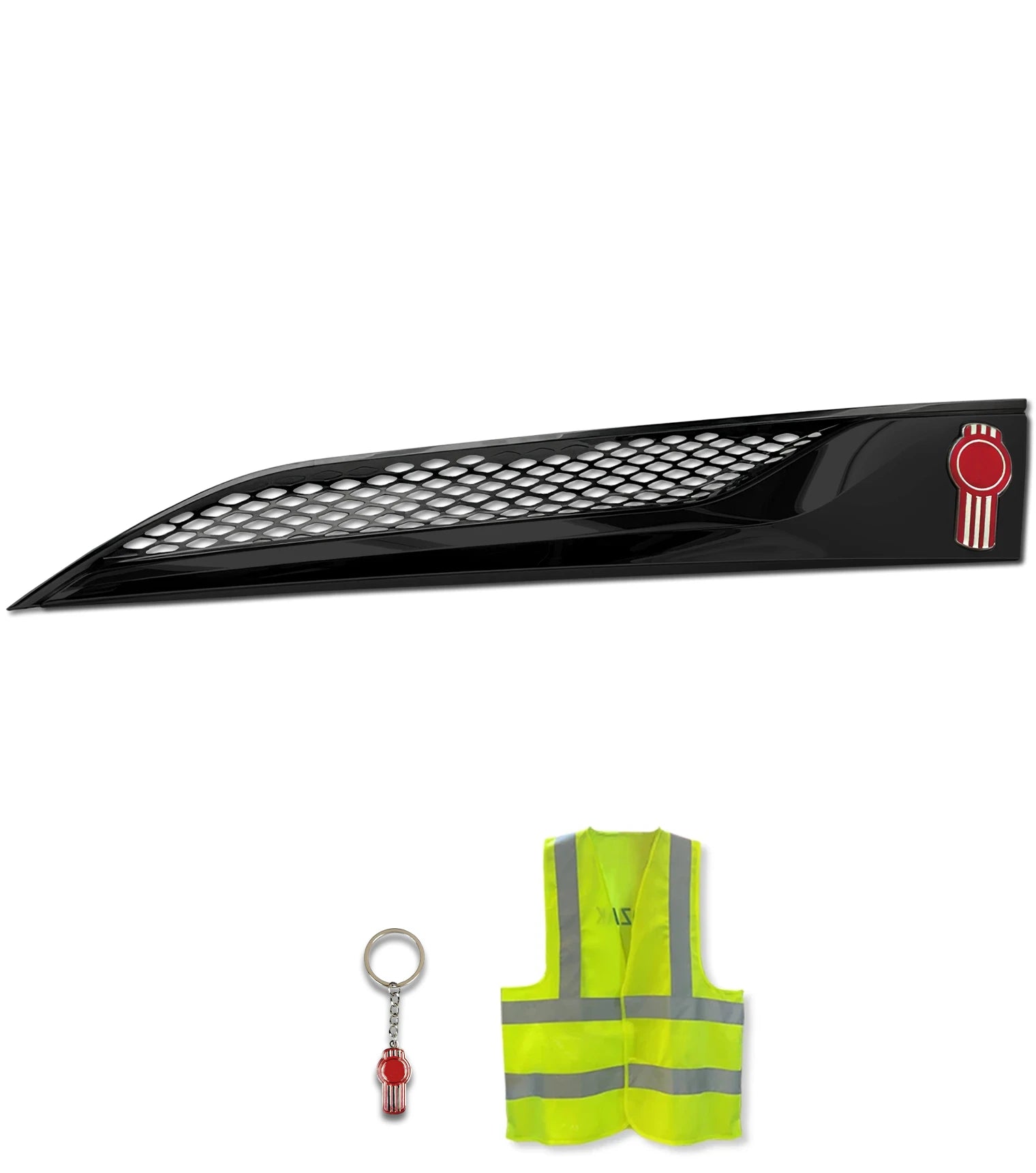 タロウ Side Hood Grille Vent Trim Black Driver 2022+ Kenworth T680