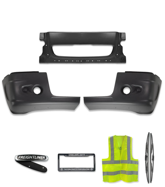 Bumper Center and Corners With One Hole Set 2005-2011 Freightliner Century 112 120