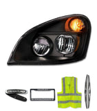 Faro LED negro para Freightliner Cascadia 125 113 (2008-2017)
