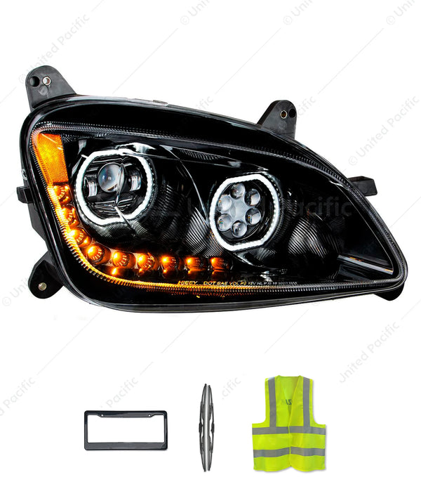 UNITED PACIFIC 35748 10 LED Headlight For 2010-2016 Peterbilt 587 & 2012-2021 579, Passenger Side