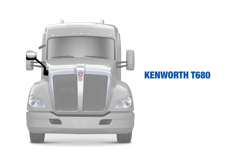 Hood Mirror Chrome Passenger 2011-2021 Kenworth T680