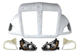 Fiberglass Hood w/ Grille, Bug Screen, Air Intakes, Inner Bezels, LED Headlights – Set 2013-2021 Kenworth T680