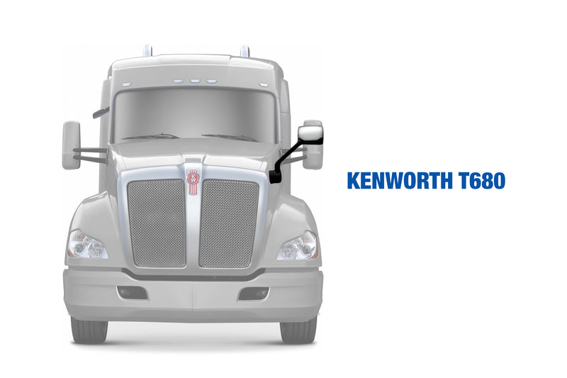 Hood Mirror Chrome Driver 2011-2021 Kenworth T680