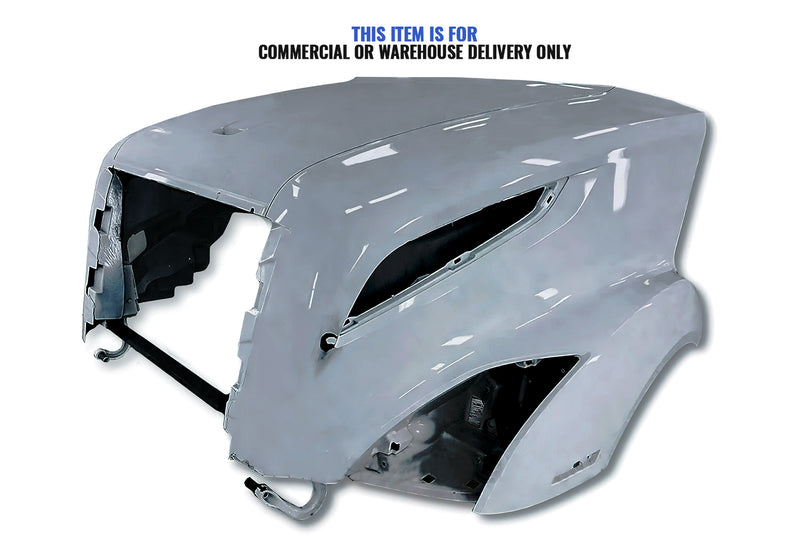 Hood Shell Fiberglass w/ with Turn Marker Lights 2018+ Volvo VNL