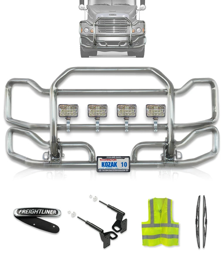 Front Grille Guard Large Chrome Freightliner Century