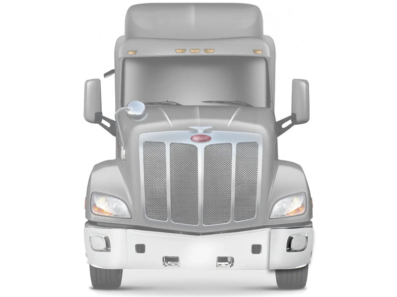 Chrome Plastic Bumper Corner Left Side No Fog Light Hole for Peterbilt 579 - 