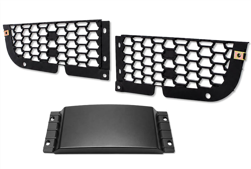Front Bumper Upper Trim Mesh Grilles with Radar Cover Set 2018-2024 Freightliner Cascadia