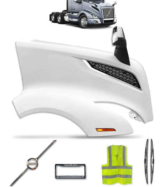 Hood Fender Fiberglass Passenger with Set 2018+ Volvo VNL