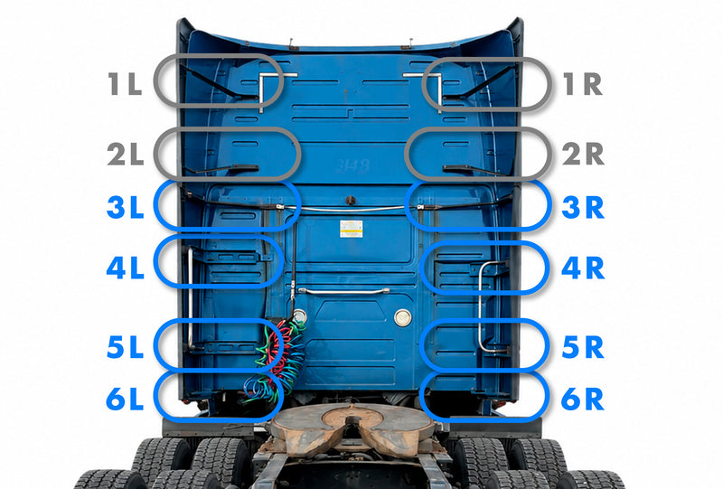 Lower Cab Fairing Brackets Full Set 2018-24 Volvo VNL