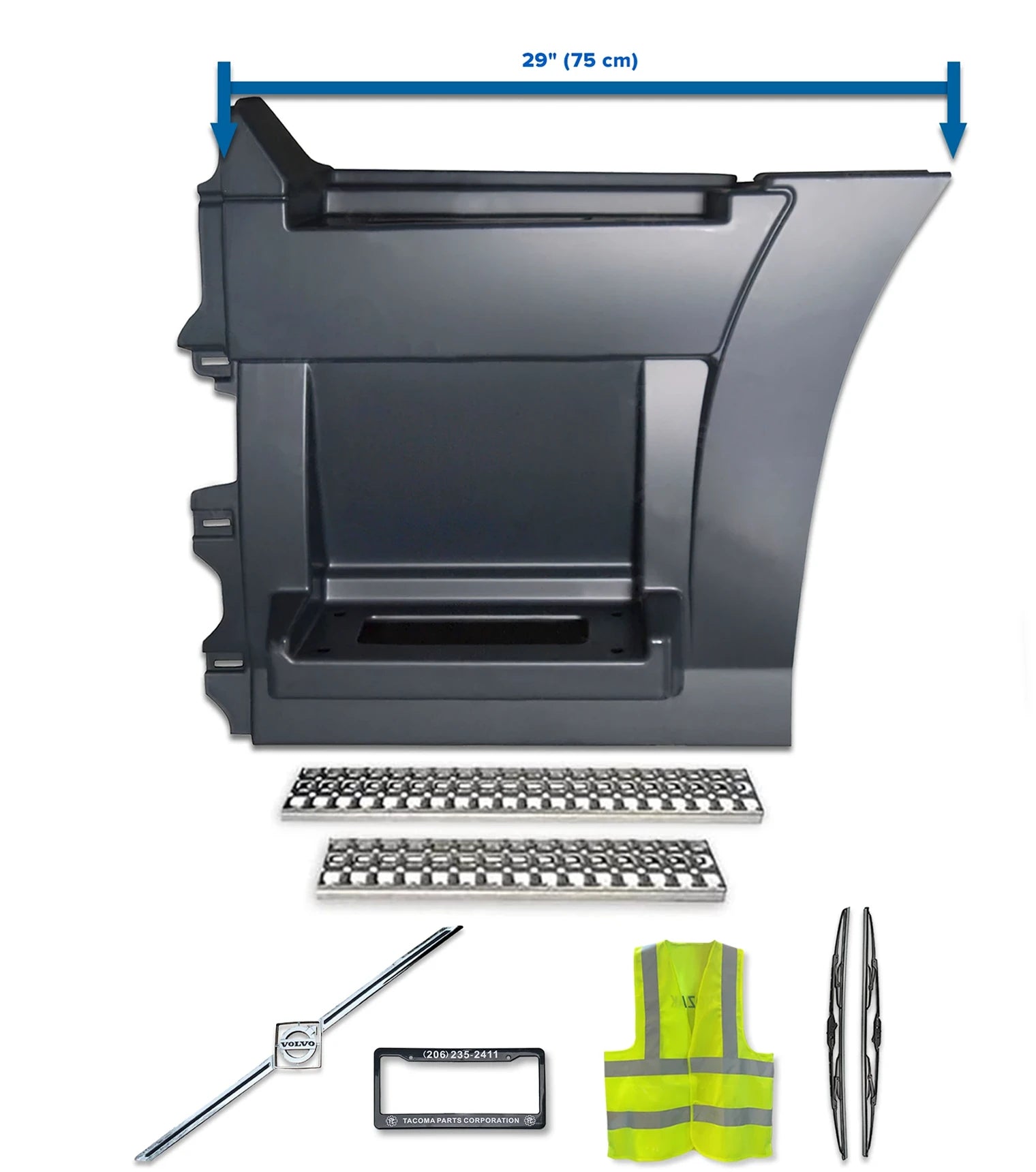 Rear Step Side Fairing Pane with steps Driver 29