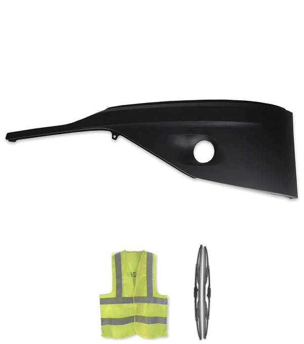 Bumper Cover Black Plastic With Fog Hole Driver 2022+ Kenworth T680