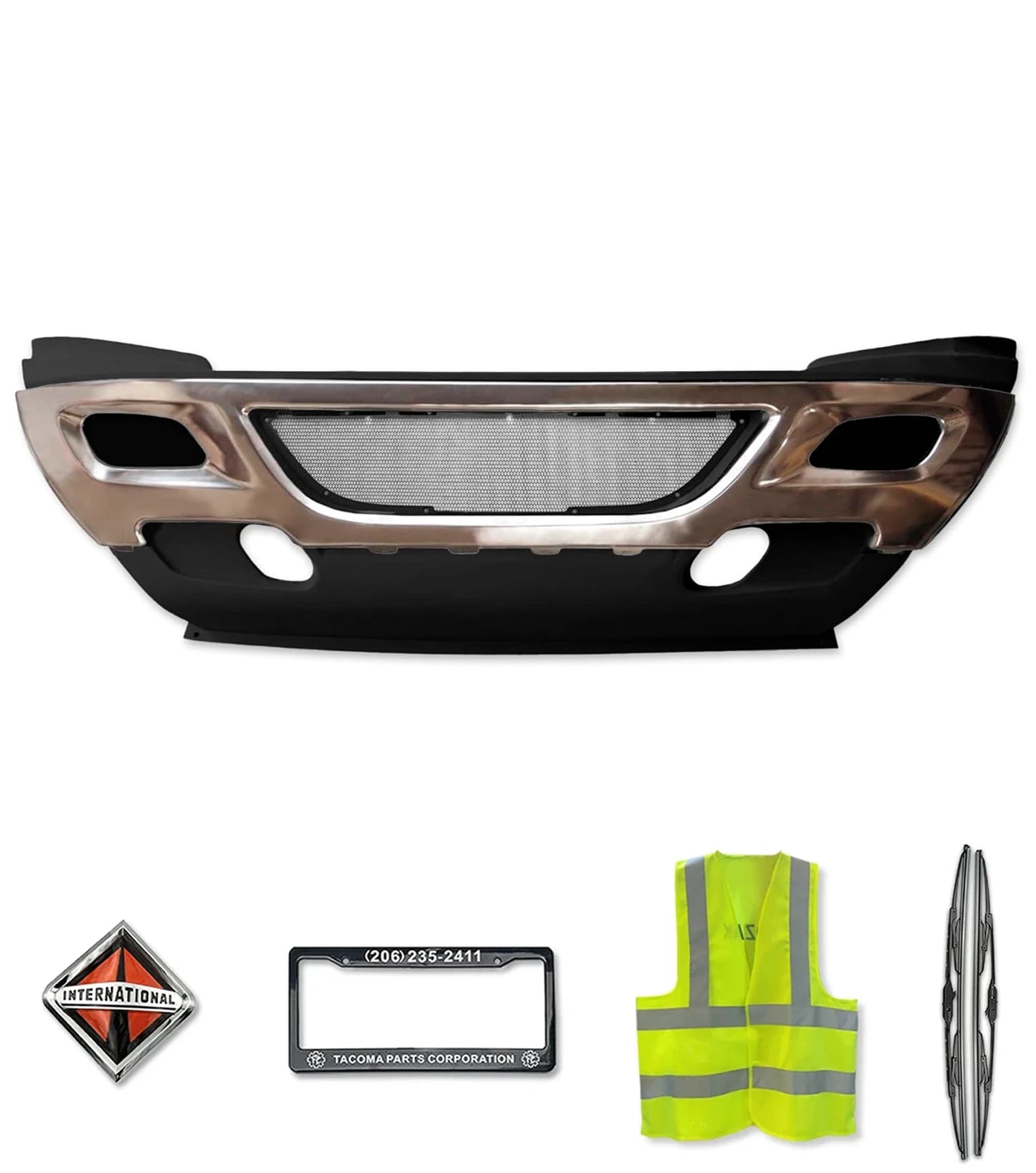 Bumper Center Plastic with Steel Trim 2008-2015 International