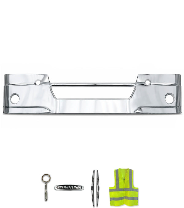 14" Front Bumper Chrome with Fog Light Holes 2018+ Freightliner Cascadia 126