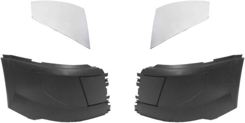 Bumper Plastic No Fog Hole and Chrome Trim Set 2016-2017 Volvo VNL