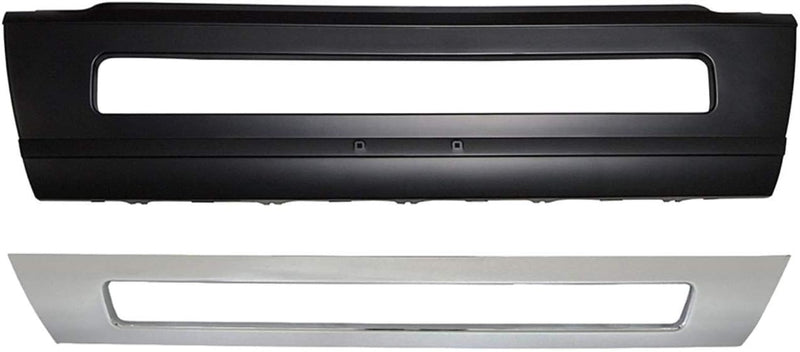 Bumper Plastic No Fog Hole and Chrome Trim Set 2016-2017 Volvo VNL