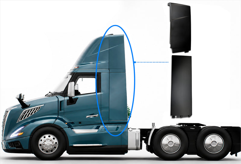 Cabin Fairing Upper and Lower Air Deflectors Driver 2025 2026 Volvo VNL 300 New