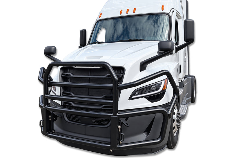 Heavy Duty Black Deer Guard with Brackets for Plastic Bumper 2026+ Freightliner Cascadia