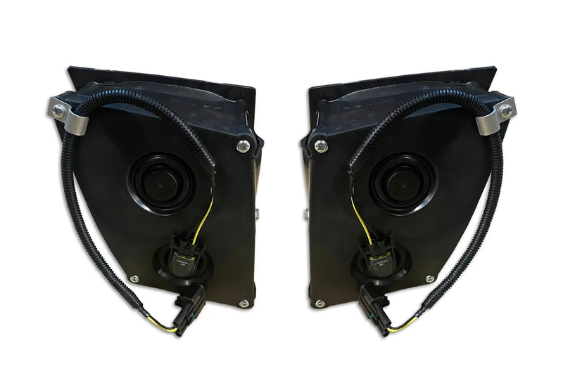 Black Single Bulb Fog Lights Pair Halogen Volvo VNL 2004-2017 - 