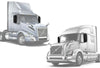 Door Mirror Covers Black Set 2004-2024 Volvo VNL VNM VNX