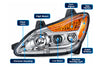 Halogen Headlight Chrome Housing Driver 2022+ Kenworth T680 Next Gen