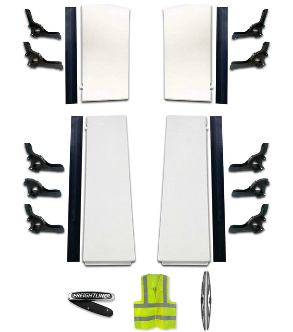 Cabin Fairingswith Stripe and Brackets Set 18 Pcs 2008-2017 Freightliner Cascadia 125