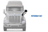 Hood Mirror Black Driver Peterbilt 587