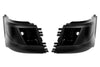 Bumper Corners w/ Fog Holes & LED Fog Lights Black Housing Set 2016-2017 Volvo VNL