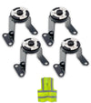 Latches & Brackets fit 22.5" Wheel Covers for Semi Truck (drive axle), Twist & Lock 4 Pcs