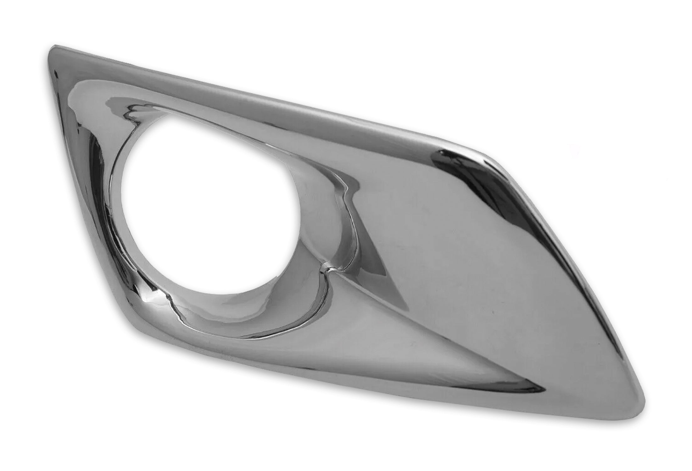 Fog Light Bezel Chrome Plastic & Black Full LED Fog Light