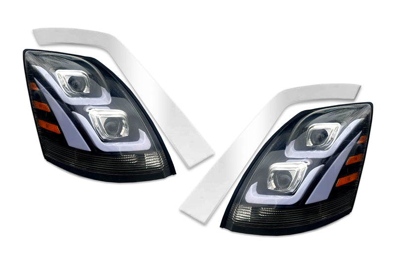 Hood Shell Fiberglass w/ Grille, Mirror, Headlight, Air Intakes 2004-2017 Volvo VNL