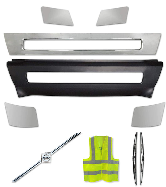 Bumper Center with Chrome Trim Set 2004-2015 Volvo VNL