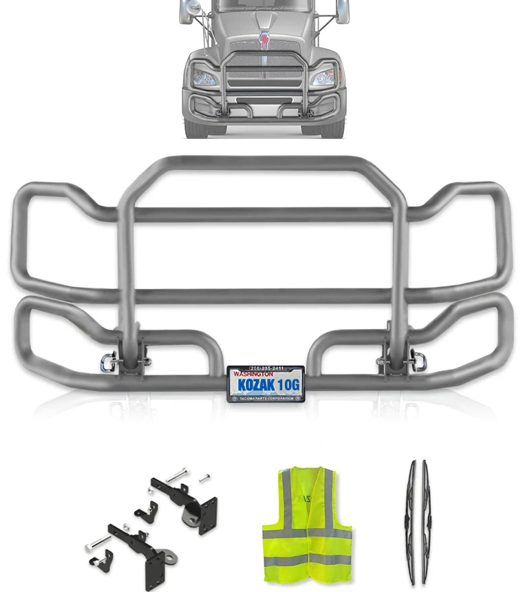 Front Grey Grille Guard Large Kenworth T440