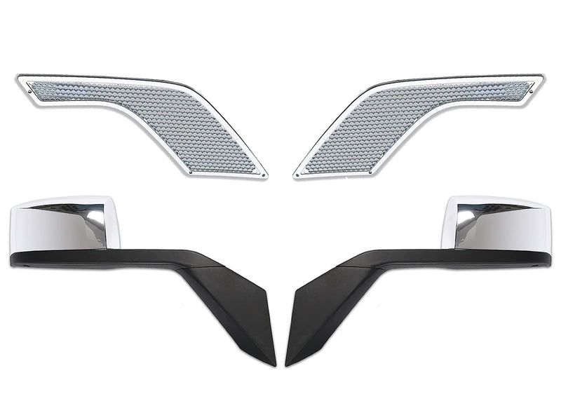 Hood Shell Fiberglass w/ Grille, Mirror, Headlight, Air Intakes 2004-2017 Volvo VNL