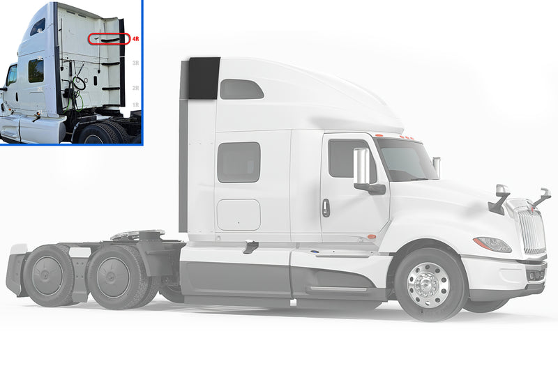Top Wind Fairing Cab Extender w/Bracket Passenger International LT625
