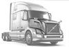 Hood Shell Fiberglass 2004-2017 Volvo VNL