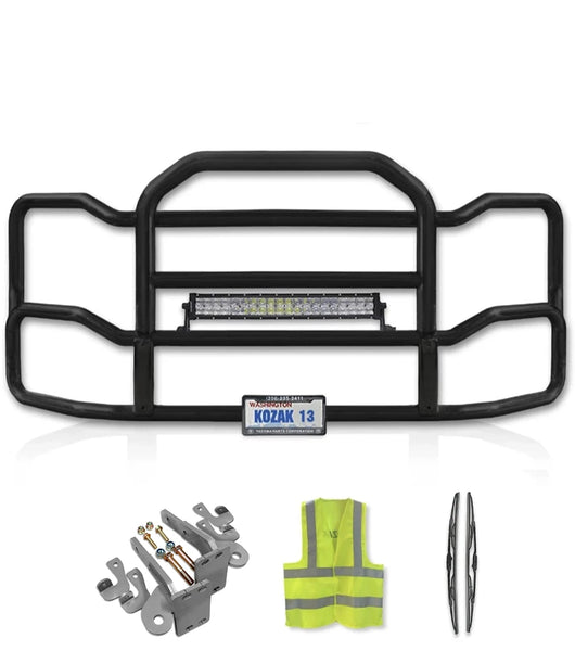 Grille Guard Large Black with Lights 2010+ Kenworth T700