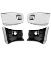 Bumper Set w/ Fog Holes Plastic Chrome + Fog Lights 2013-2021 Peterbilt 579