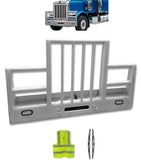 Grille Deer Bumper Herd Defender Guard 6" (2) VT Satin 2008-2020 Peterbilt 388