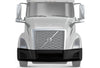 Kozak Plastic Bumper Set With Brackets With Fog Light Holes for Volvo VNL 2018+ - 