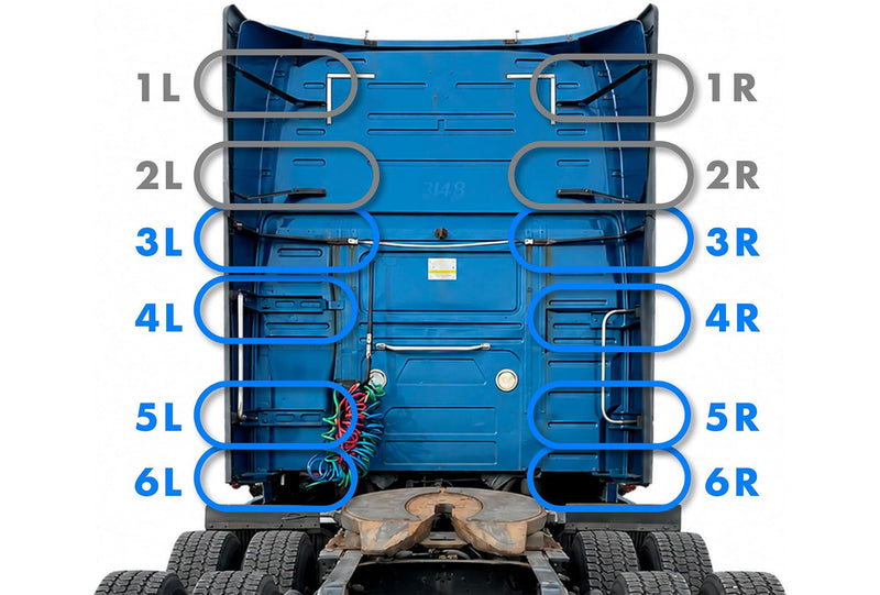 Lower Wind Cab Cabin Fairings w/Brackets Set Passenger and Driver 2018-2024 Volvo VNL
