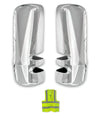 Door Mirror Covers Chrome Set Kenworth 2013-2021 T680 T880