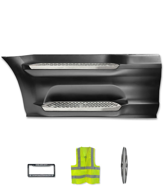 Front Step Side Panel w/Bracket, Upper & Lower Metal Steps Driver 2022+ Peterbilt 579