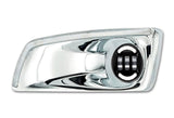 Fog Light Bezel Chrome w/ Built-in Light Strip & Black Full LED Fog Light Driver Kenworth T660