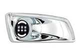 Fog Light Bezel Chrome w/ Built-in Light Strip & Black Full LED Fog Light Passenger Kenworth T660