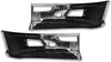 Kozak  Chrome Plastic Bumper Extension Corners Pair With Brackets with Fog lights and bezels for Kenworth T660 - 
